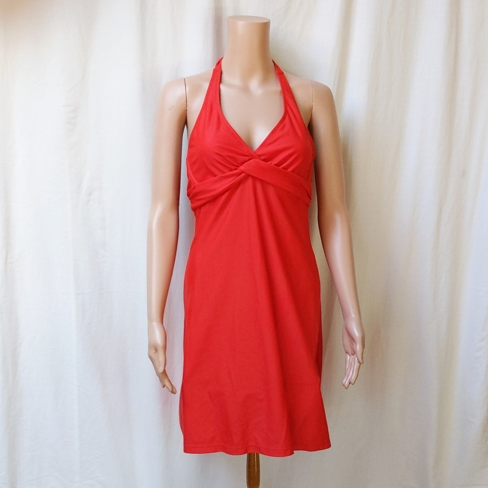 Athleta | Tara Halter Swim Dress RED